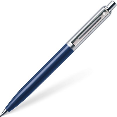 Sheaffer Sentinel Blue Barrel Brushed Chrome Cap Ball Point