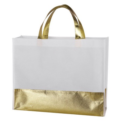 Metallic Accent Non-Woven Tote Bag