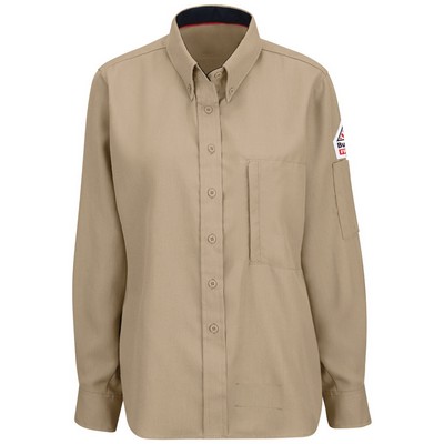 iQ Series® Women's Lightweight Comfort Woven Shirt - Khaki Tan