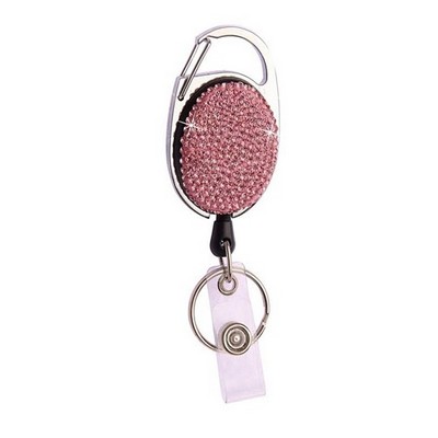 Rhinestone Retractable Badge Holders