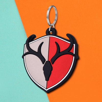 0.75" Custom 2D PVC Keychain