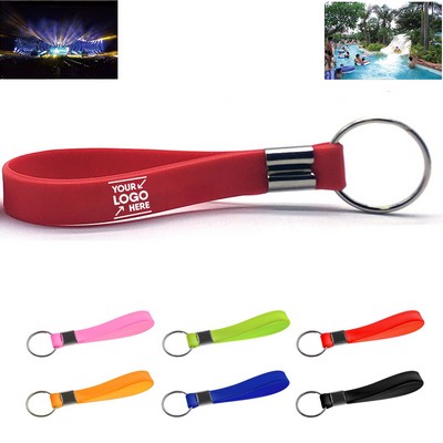 Silicone Wristband Keychain w/PMS Match