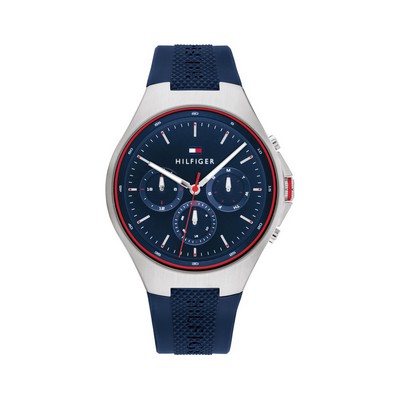 Tommy Hilfiger® Gent's Stainless Steel Watch w/Navy Blue Dial