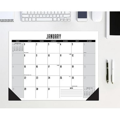 Basic 2024 22" x 17" Large Monthly Deskpad