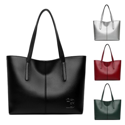 PU Leather Tote bag Retro shoulder handbag