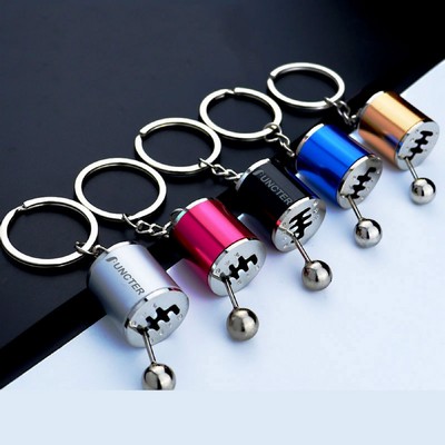 Six Speed Manual Transmission Shift Gearbox Keychain Toy Automotive Part Car Key Tag