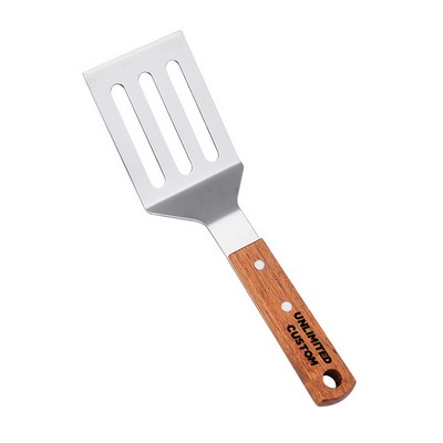 Wood Handle Stainless Steel Kitchen Utensil - Slotted Spatula