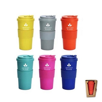 Eco-Friendly Bamboo Fiber Tumbler - 17 oz Sustainable Travel Mug