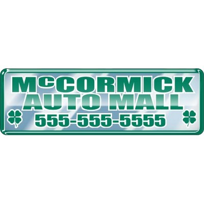 Domed Auto Ad Decal (5.75"x 1.875")