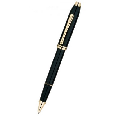 Townsend® Black Lacquer & 23KT Gold Gel Rollerball Pen