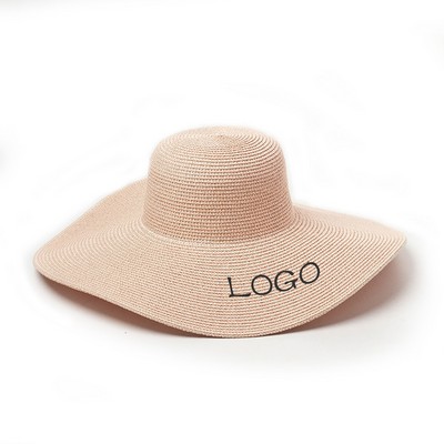 Wide Brim Straw Beach Hat