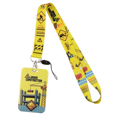 3/4" Full Color Dye Sublimation Lanyard w/ Badge Holder