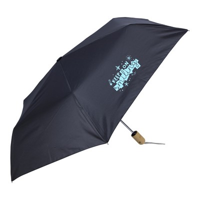 Shed Rain™ 42" RPET Bamboo-Handled Auto-Open/Close Compact Umbrella