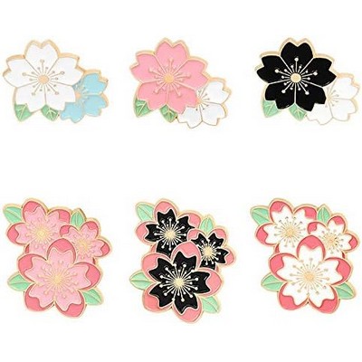 Custom Flower Shaped Cute Enamel Lapel Pins Brooch Pin Badge