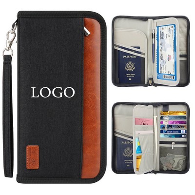 Secure Zipper Card Case with Wrist Strap