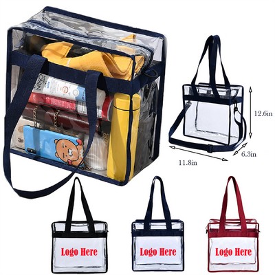 Stadium Clear Tote Bag With Shoulder Strap