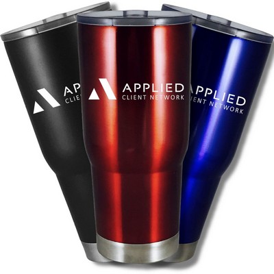 22 oz. Stainless Steel Vacuum Insulated Tumbler W/ Copper Lining & Slider Lid (7"H x 3.5"D)