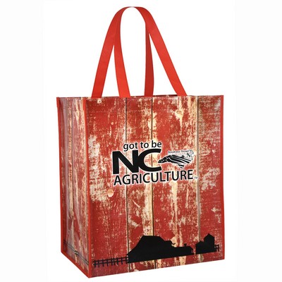 Custom 120g Laminated Non-Woven PP Tote Bag 13"x15"x10"