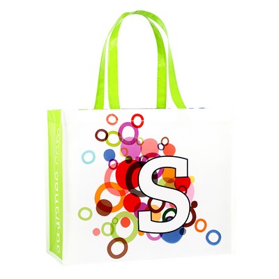 Custom Full-Color Laminated Non-Woven Promotional Tote Bag 17"x14"x7"