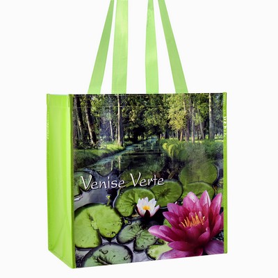 Custom Full-Color Laminated Non-Woven Promotional Tote Bag 15"x15"x6"