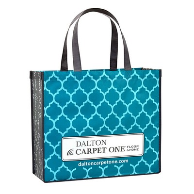 Custom 120g Full-Color Laminated Non-Woven Promotional Tote Bag 16"x14"x6.5"