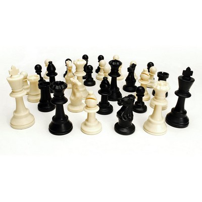 Tournament Chess Set, Silicone Board, Weighted Pieces 3.75 in King