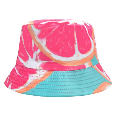 #8 Geometric Tie-dye Fruit Pattern Basin Cap Bucket Hat