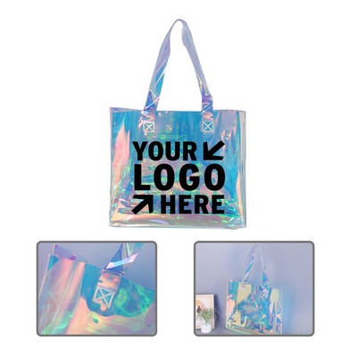 Holographic Clear Shopping Tote Bag