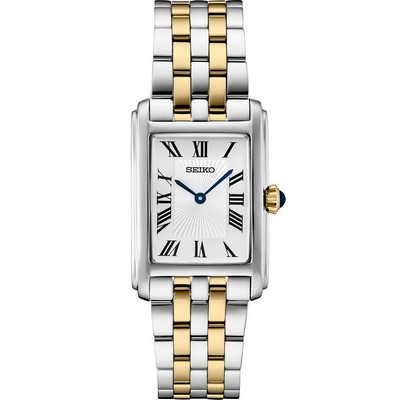 Seiko Essentials Two Tone Quartz White Dial Watch