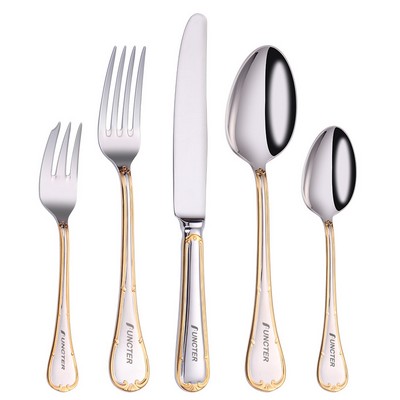 5-Piece Silverware Set Luxury Cutlery Set Knife Fork Spoon