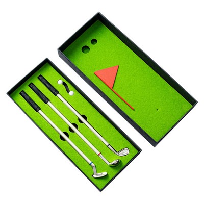 Mini Golf Ballpoint Pen Set