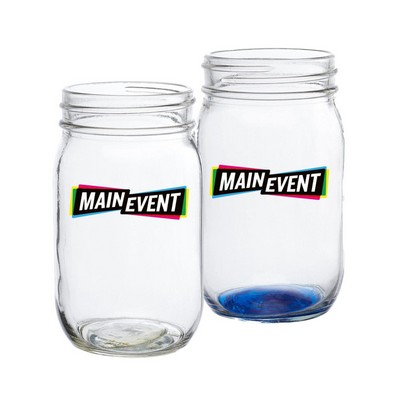 16 oz. Mason Drinking Glass Jars Without Handles