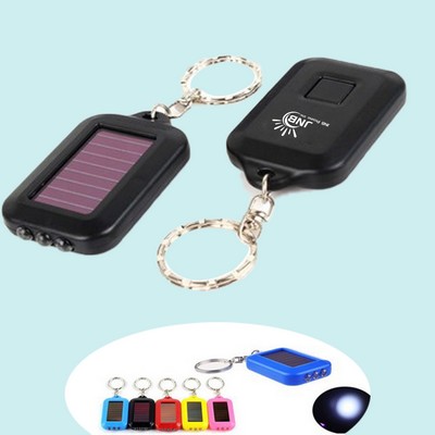 Solar-Powered Mini Flashlight Keychain