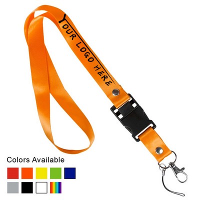 Nylon Detachable 3/4" Lanyard with USB Flash Drive