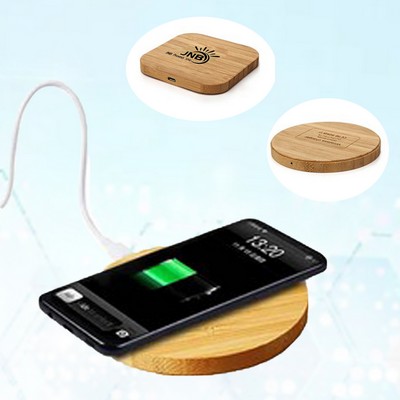 Bamboo Wood 15W Wireless Charging Pad