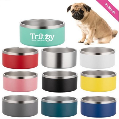 64 Oz. Double-wall Stainless Steel Pet Bowl