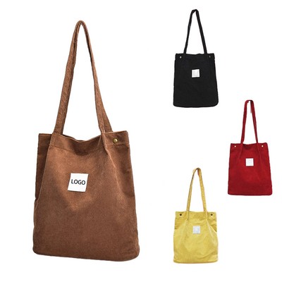 Women's Corduroy Tote Bag