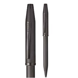 Century® II Black Micro Knurl and Matte Black PVD Ballpoint Pen