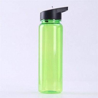 Clear Water Bottle With Flip Carry Lid