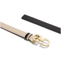 Salvatore Ferragamo Reversible Gancini Belt (Black/Macadamia Brown)