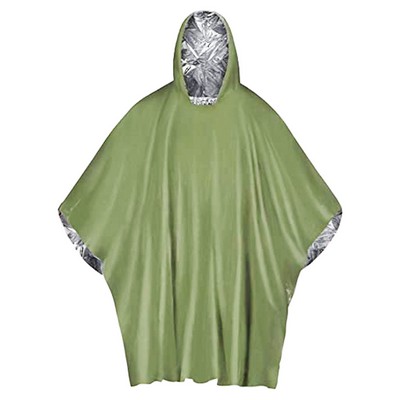 Gold Foil Thermal Emergency Rain Poncho