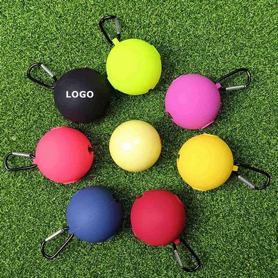 Silicone Golf Ball Holder with Carabiner Hook