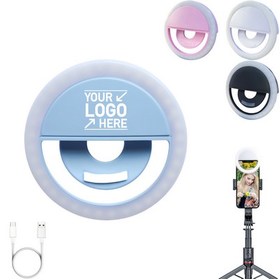 Adjustable Selfie Clip Ring Light With Usb