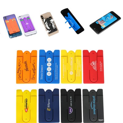 Silicone Phone Wallet W/ Stand