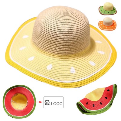 Women'S Summer Watermelon Sun Protective Straw Hat