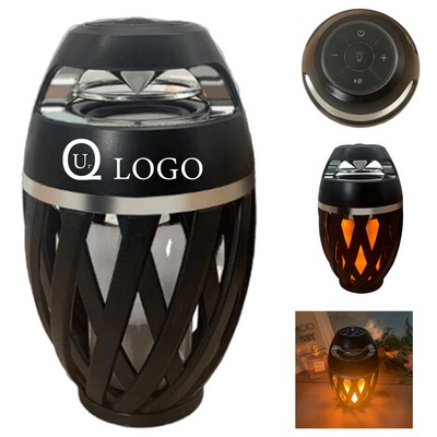 Ilive Tiki & Bluetooth Speakers With Led Flame - Black