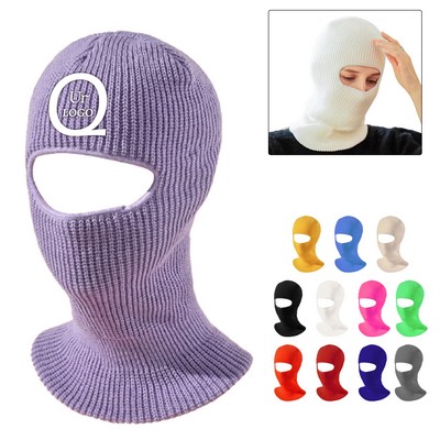 Winter Knitted Hat Face Mask