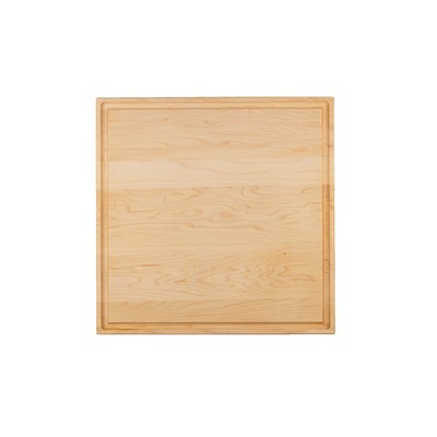 Maple cutting board with juice groove 14-1/4x14-1/4x3/4