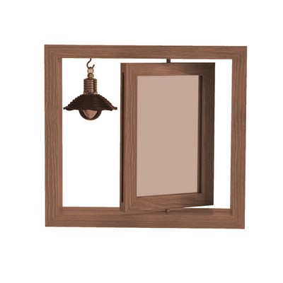 6 Inch Wooden Frame W/ Lamp