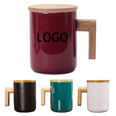 Ceramic Mug With Wooden Handle